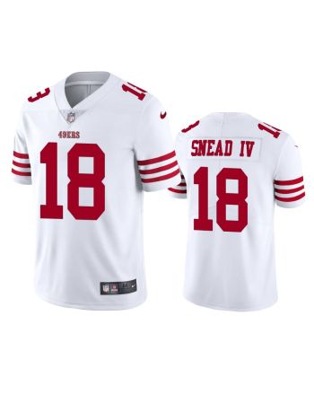 San Francisco 49ers Willie Snead IV 18 White Vapor Limited Jersey