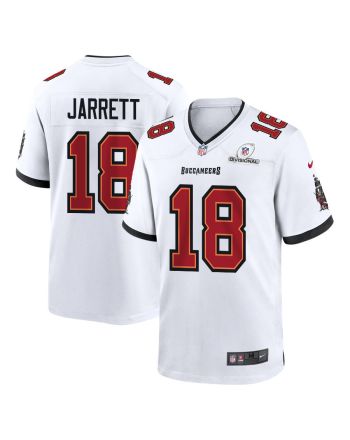 Rakim Jarrett 18 Tampa Bay Buccaneers 2024 Divisional Patch Game Men Jersey - White