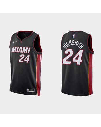 Miami Heat 24 Haywood Highsmith 2022-23 Icon Edition Black Men Jersey