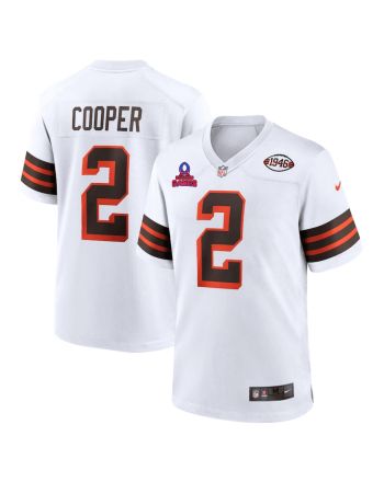 Amari Cooper 2 Cleveland Browns 2024 Pro Bowl Patch Alternate Game Men Jersey - White