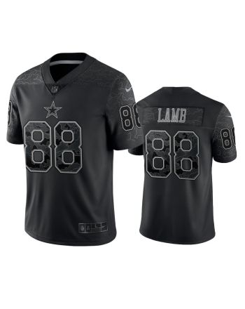 CeeDee Lamb 88 Dallas Cowboys Black Reflective Limited Jersey - Men