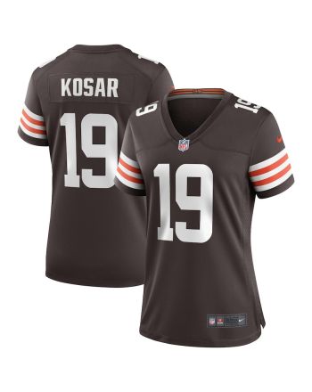 Bernie Kosar 19 Cleveland Browns Women Game Retired Jersey - Brown