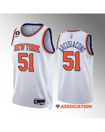 Ryan Arcidiacono 51 New York Knicks White Jersey 2022-23 Association Edition Swingman