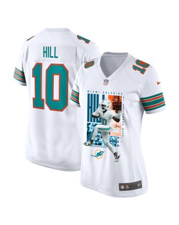 Tyreek Hill 10 Miami Dolphins The Cheetah Women Game Jersey - White