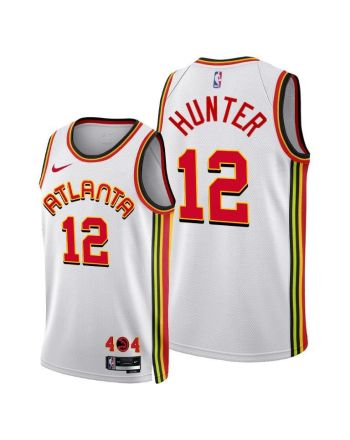 Atlanta Hawks 12 De'Andre Hunter 2022-23 Association Edition Jersey White - Men Jersey