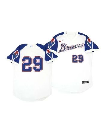 Atlanta Braves Will Smith 51 Cooperstown White Throwback Home Jersey