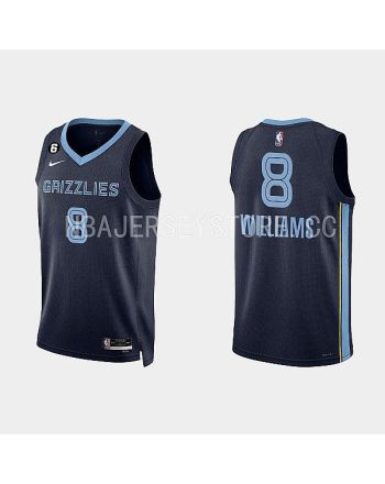 Memphis Grizzlies 8 Ziaire Williams 2022-23 Icon Edition Navy Men Jersey