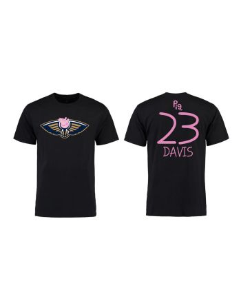 Anthony Davis 23 New Orleans Pelicans Pig Print T-Shirt - Black