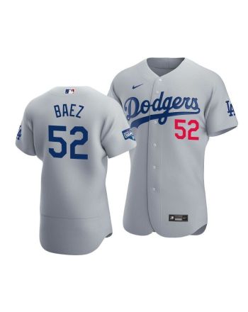 Men's Los Angeles Dodgers Pedro Baez 52 2020 World Series Champions Alternate Jersey Gray