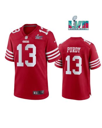 Brock Purdy 13 San Francisco 49Ers Super Bowl LVII Men Game Jersey- Scarlet