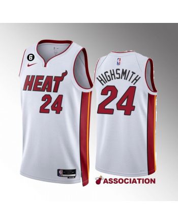 Haywood Highsmith 24 Miami Heat White Association Edition 2022-23 Jersey NO.6 Patch