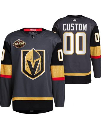 Men Vegas Golden Knights 00 Custom Alternate Primegreen Black Jersey 2023 All-Star Jersey