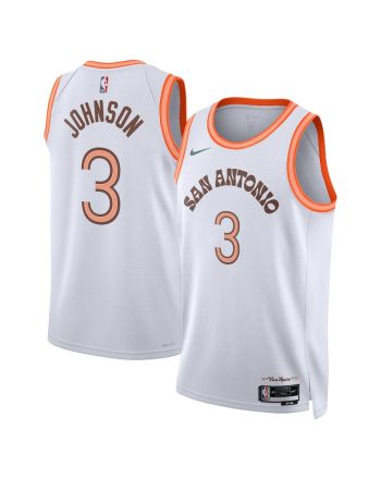 Keldon Johnson 3 San Antonio Spurs 2023/24 City Edition Swingman Jersey - White