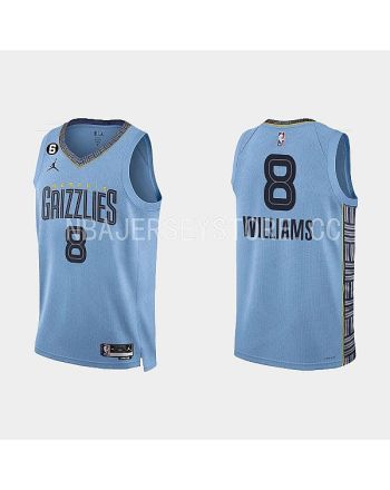 Memphis Grizzlies 8 Ziaire Williams 2022-23 Statement Edition Light Blue Men Jersey