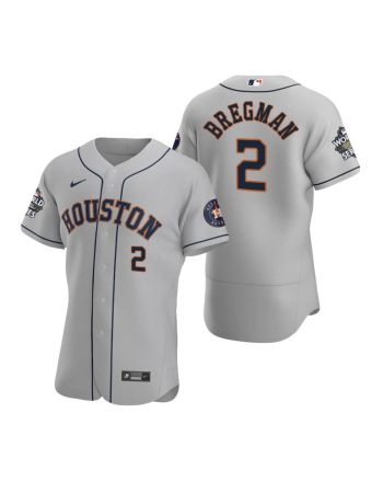 Houston Astros Alex Bregman 2 Gray 2022-23 World Series Jersey