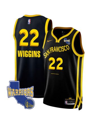 Andrew Wiggins 22 Golden State Warriors California Patch 2023/24 City Edition Swingman Jersey - Black