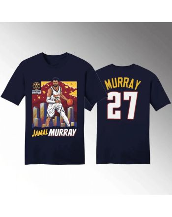 Jamal Murray 27 2023 NBA Finals Denver Nuggets Navy T-Shirt Tee