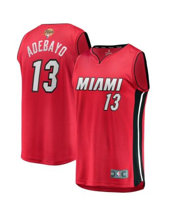 Bam Adebayo 13 Miami Heat 2023 Finals Fast Break Jersey - Statement Edition - Red