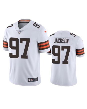 Cleveland Browns Malik Jackson 97 White Vapor Limited Jersey