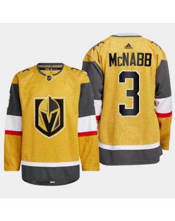 Brayden McNabb 3 Vegas Golden Knights Gold Jersey 2023 Home