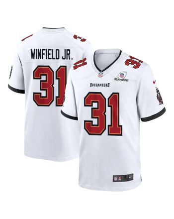 Antoine Winfield Jr. 31 Tampa Bay Buccaneers 2023 Playoffs Patch Game Men Jersey - White