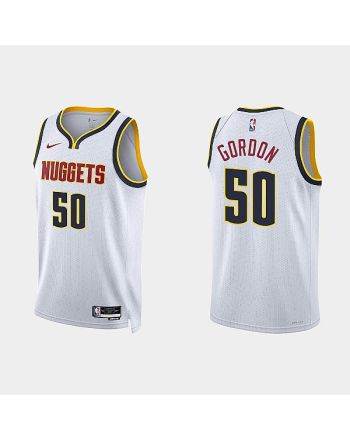 Denver Nuggets Aaron Gordon 50 2022-23 Association Edition White Men Jersey Swingman