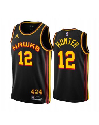 Atlanta Hawks De'Andre Hunter 12 Black Statement Edition 2022-23 Jersey - Men Jersey