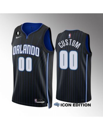 Orlando Magic Custom 00 2022-23 Icon Edition Black Jersey Swingman