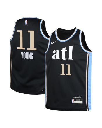 Trae Young 11 Atlanta Hawks 2023/24 City Edition Swingman YOUTH Jersey - Black