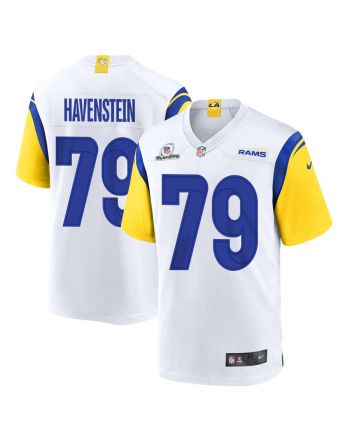 Rob Havenstein 79 Los Angeles Rams 2023 Playoffs Patch Game Men Jersey - White