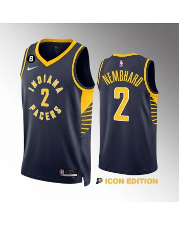 Andrew Nembhard 2 Indiana Pacers Navy Icon Edition 2022-23 Jersey Swingman