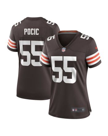 Ethan Pocic 55 Cleveland Browns Women's Game Jersey - Brown