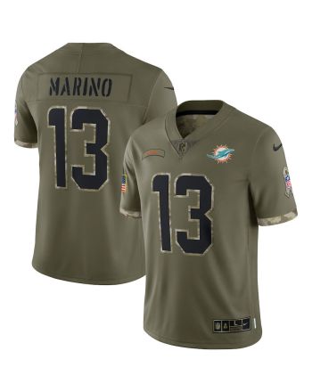 Dan Marino Miami Dolphins 2022 Salute To Service Retired Player Limited Jersey - Olive