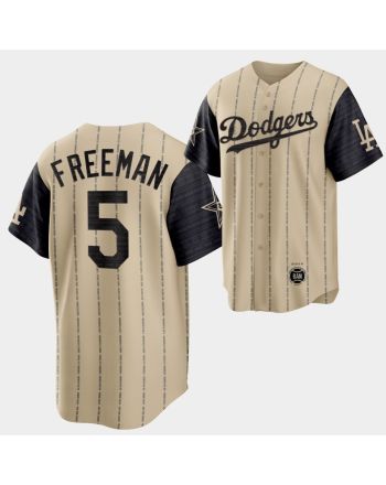 2022-23 Black Heritage Night Los Angeles Dodgers Freddie Freeman 5 Gold Jersey Exclusive Edition