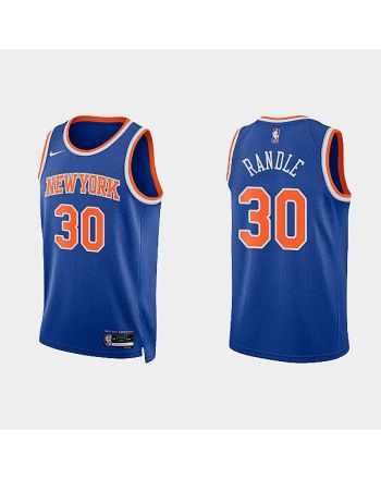 New York Knicks 30 Julius Randle 2022-23 Icon Edition Royal Men Jersey