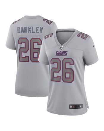 Saquon Barkley 26 New York Giants Women's Atmosphere Fashion Game Jersey - Gray