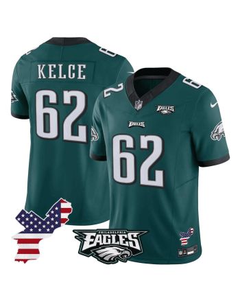 Jason Kelce 62 Philadelphia Eagles Philadelphia Patch Game Men Jersey - Midnight Green