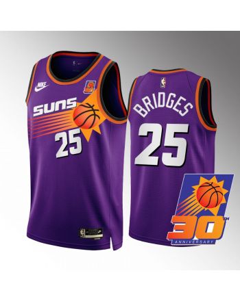 Phoenix Suns 30th Anniversary Mikal Bridges 25 Purple Jersey 2022-23 Classic Edition