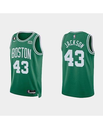 Boston Celtics 43 Justin Jackson 2022-23 Icon Edition Kelly Green Men Jersey