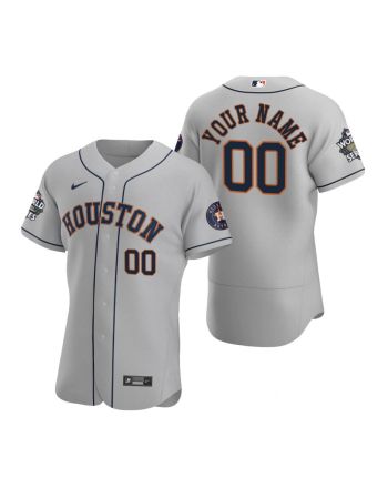 Houston Astros Custom 00 Gray 2022-23 World Series Jersey