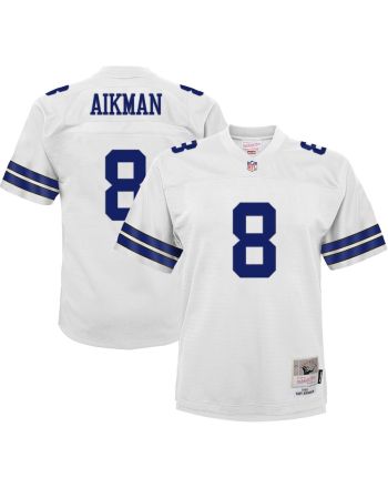 Troy Aikman 8 Dallas Cowboys Mitchell & Ness Youth Retired Player Legacy Jersey - White