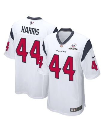 Marcell Harris 44 Houston Texans 2023 Playoffs Patch Game Men Jersey - White