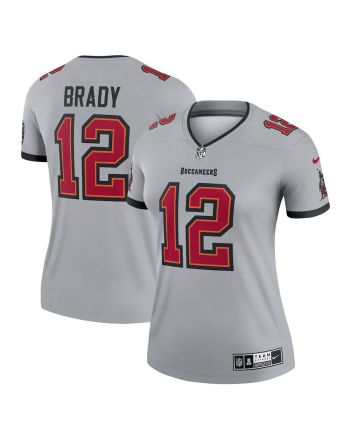 Tom Brady 12 Tampa Bay Buccaneers Women Inverted Legend Jersey - Gray