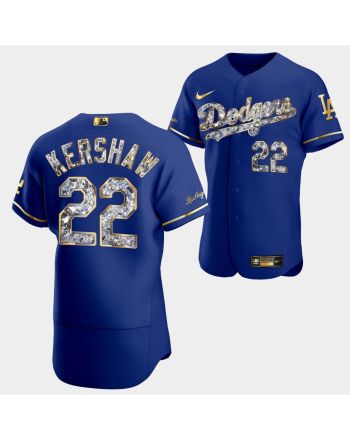 Los Angeles Dodgers Clayton Kershaw Royal Jersey 22 Golden Diamond 2022-23-23 Uniform