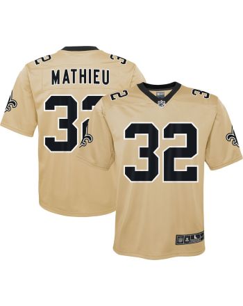 Tyrann Mathieu 32 New Orleans Saints Youth Inverted Game Jersey - Gold