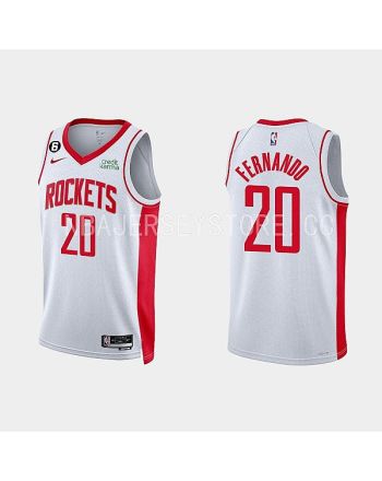 Houston Rockets Bruno Fernando 20 2022-23 Association Edition White Men Jersey Swingman