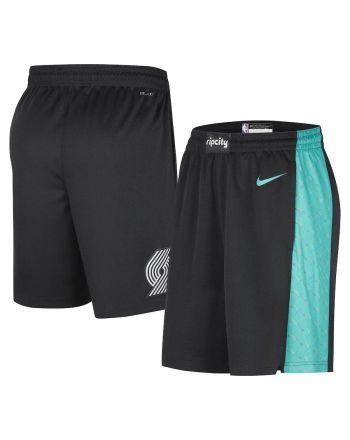 Portland Trail Blazers 2022/23 City Edition Swingman Shorts - Black