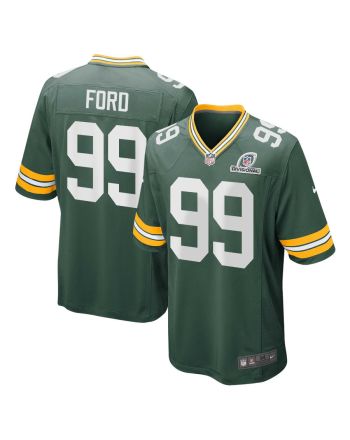 Jonathan Ford 99 Green Bay Packers 2024 Divisional Patch Game Men Jersey - Green