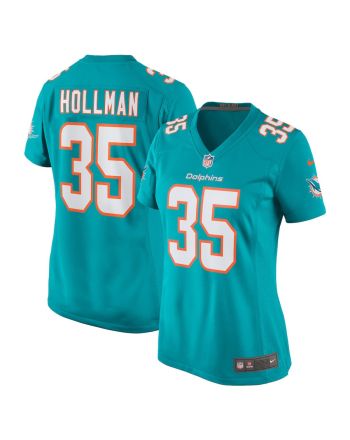 Ka'Dar Hollman 35 Miami Dolphins Women Home Game Jersey - Aqua