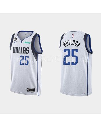 Dallas Mavericks Reggie Bullock 25 2022-23 Association Edition White Men Jersey Swingman